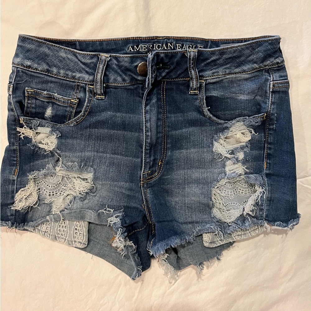 American Eagle lace jean shorts